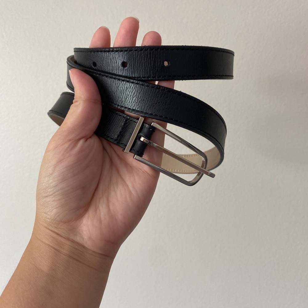 Vintage Genuine Leather Black Belt